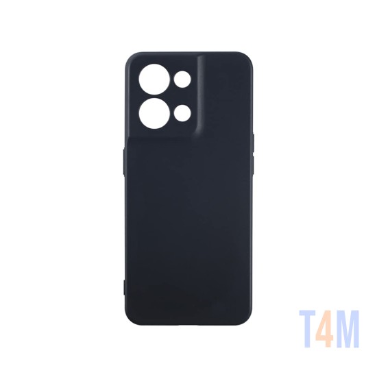 Funda de Silicona con Marco de Cámara para Oppo Reno 8 Negro